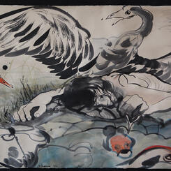 She Walked Away 22x30  ink,wc/paper '10