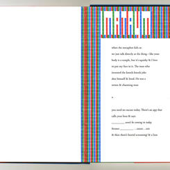 Interior spread, letterpresses