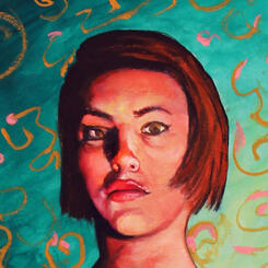 Detail from: Sputnik: With a New Dress From Lila Lova and Some Fake Pearls I Asked Her to Hold.East Village 1980s.