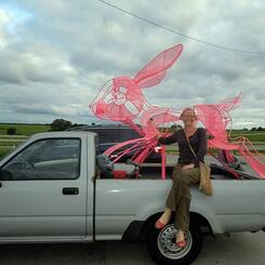 Trisha and rabbit somewhere in Ohio