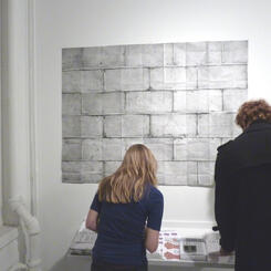 Cinder Block Wall Poster in Gallery