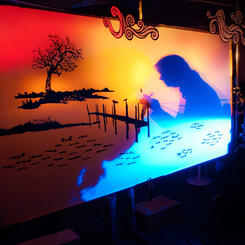 Filming puppets on the diffusion screen