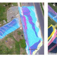 Aerial View of Pimlico INSPIRE Placemaking Project