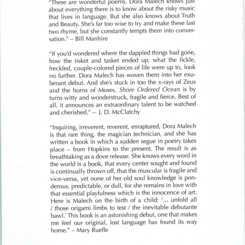 Endorsements for Shore Ordered Ocean