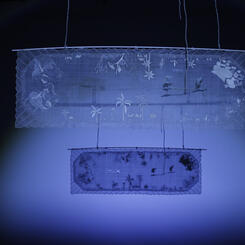 Chinese junks arrive in the performative installation piña 