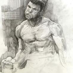 Study for Black Lightning (Muhammad Ali)