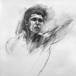 Study for Black Lightning (Muhammad Ali)