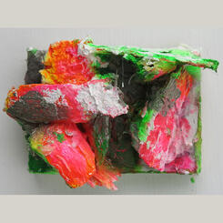 Her skin is creased from the grass