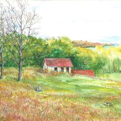 JUDES FERRY, original plein air watercolor on archival paper. (2017)