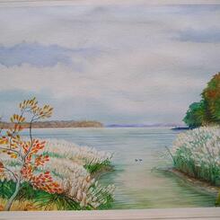 CUNNINGHILL COVE, plein air watercolor
