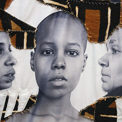 Genetic Memory (Detail) - Self Portrait w/ Portrait of My Mother & Grandmother