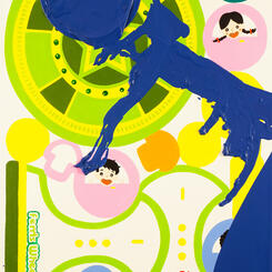 Dip and Drip Painting Series in International Klein Blue #04