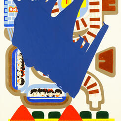 Dip and Drip Painting Series in International Klein Blue #08