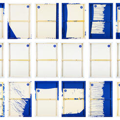 Dip and Drip Painting Series in International Klein Blue 01-18 Back