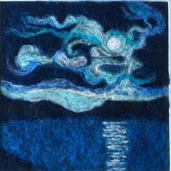 Moonlight on Maine Lake