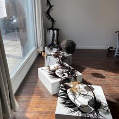 Entire view of hair garden installation