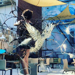 8 ft wire wings on black wallstreet