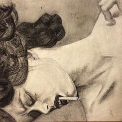 Charcoal, untitled, by Jessica Sadler