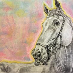 Charcoal & pastel, untitled, by Jessica Sadler