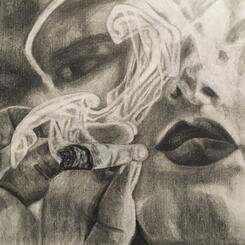 Charcoal, untitled, by Jessica Sadler