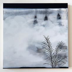 from here to there, 2016, oil on panel, 12 x 12 inches