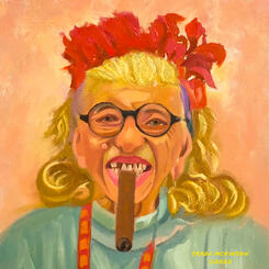 Cuban Experience - Louisa Montoya smiking a Cigar