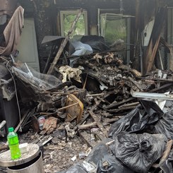 House Fire debris