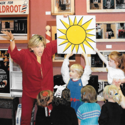 Pat Performing with Children