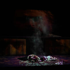 Icarus and the Minotaur are in a deep sleep at Delphi, after inhaling the magic smoke, Icarus is haunted by his father in a dream. 