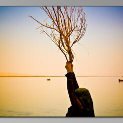 Instant human installations and learning to document our work, Fayoum, Egypt