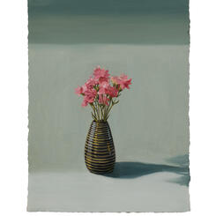 Fresh Flowers - striped vase
