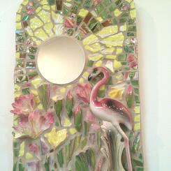 Flamingo in a Garden