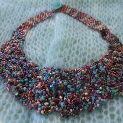 Turquoise and copper necklace