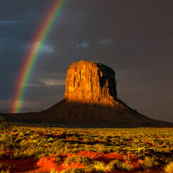 Rainbow Over Monument Valley