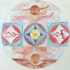 Multiverse in blue and red