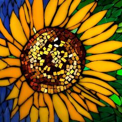 Single Sunflower backlit