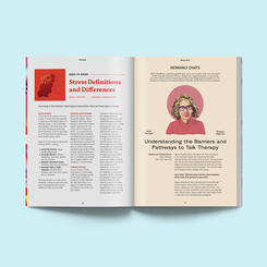 Spread from Womanly Magazine Issue No. 5: Stressed Out!