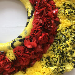 Detail of wreath from piece Welcome