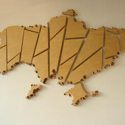 Cut-up Map of Ukraine (wide view)