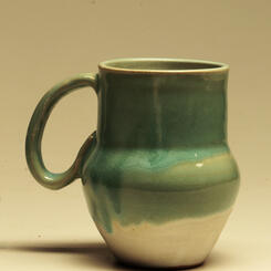 Green and White Cup