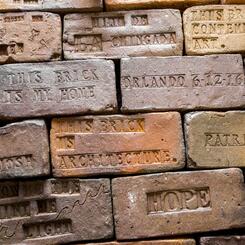 Bricks made by Baltimore Mobile Community Brick Factory