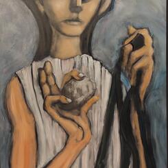 David, Sling, and Stone