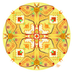 African Moon Moth Mandala