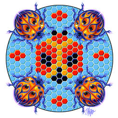 Ladybug Picnic Nature Mandala