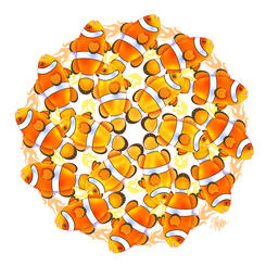 Clownfish Spiral Mandala