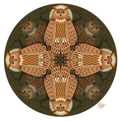 Eagle Owl Night Perch Mandala