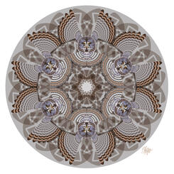Flying Great Grey Owl Mandala