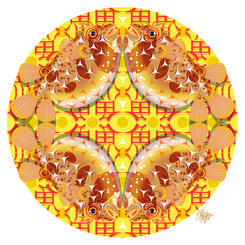 Japanese Puffer Porcupinefish Mandala