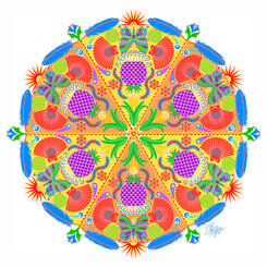 Pakistan Truck Art Garden Mandala