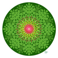 Pink Thistle Nature Mandala